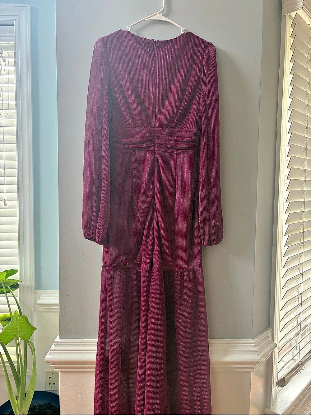 VICI Pleated Maxi Dress in Purple Size Small Like New